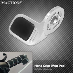 Motorcycle Hand Grips Wrist Pad Chrome Throttle Comfort Handlebar Rubber Assist Pad Universal For Harley For Honda For Yamaha