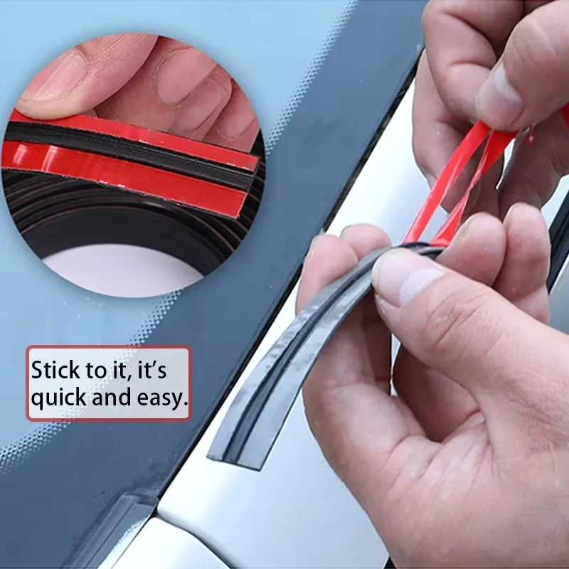 

2025 Car Rubber Seal Strips Auto Seal Protector Sticker Window Edge Windshield Roof Rubber Sealing Strip Noise Insulation