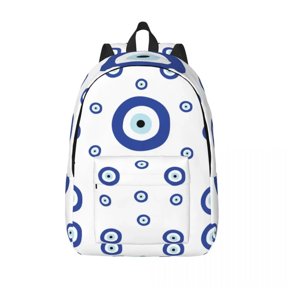 Evil Eye Magic Witchcraft Blue White Fashion Backpack Sports Student Business Boho Daypack for Men Women College Shoulder Bag