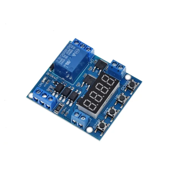 1 relay delay power-off trigger voltage upper and lower limit detection cycle timing counting control module