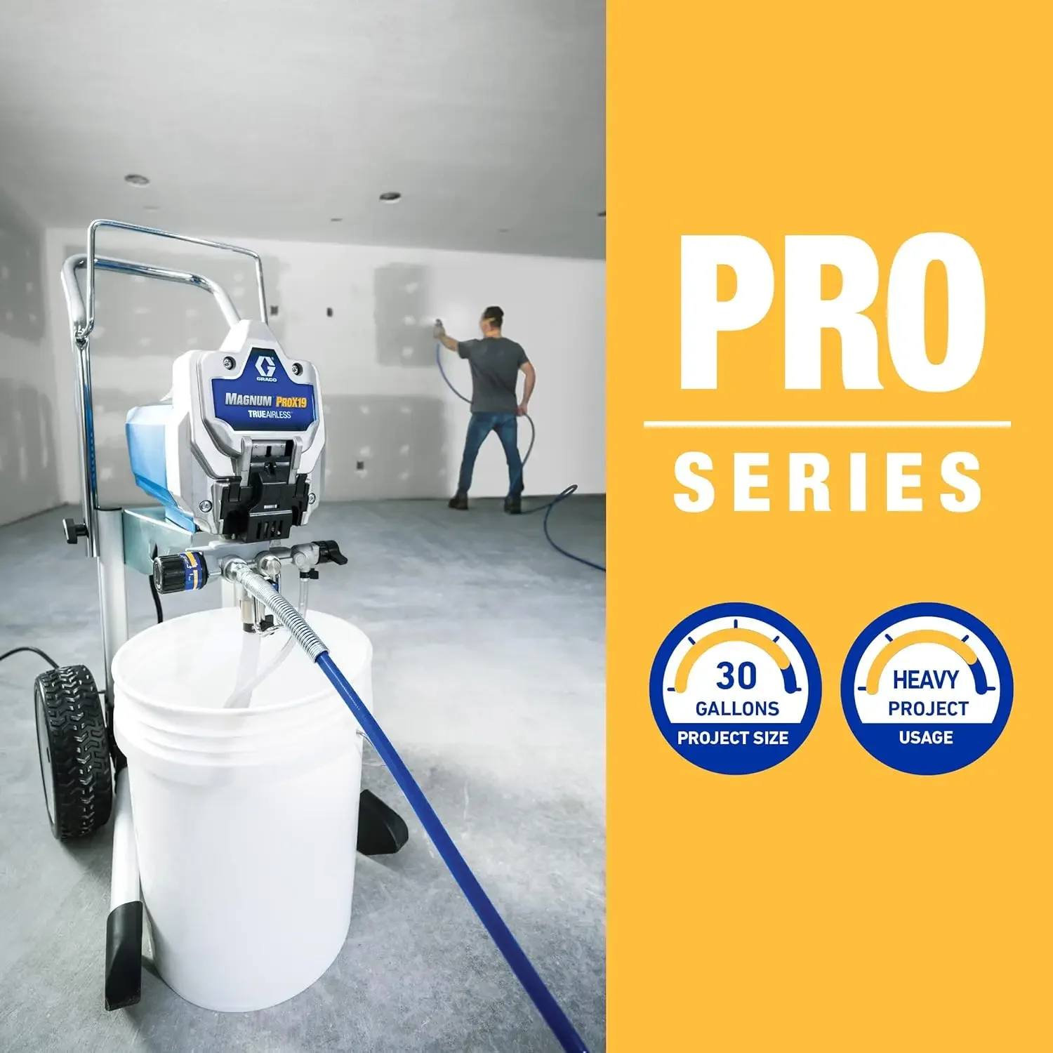 17G180 Magnum ProX19 Cart Paint Sprayer, น้ําเงินและขาว