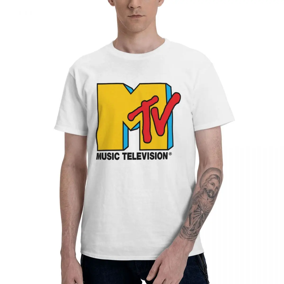 Fashion MTV Music Television T-Shirts 100% Cotton Round Neck Men\'s T Shirts Short Sleeve PlUnisex Tee Clothes Summer