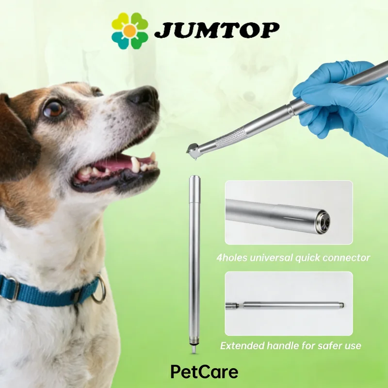 

JUMTOP Dental Handpiece Extended Handle for Veterinarians, 4 Holes Universal Quick Connector