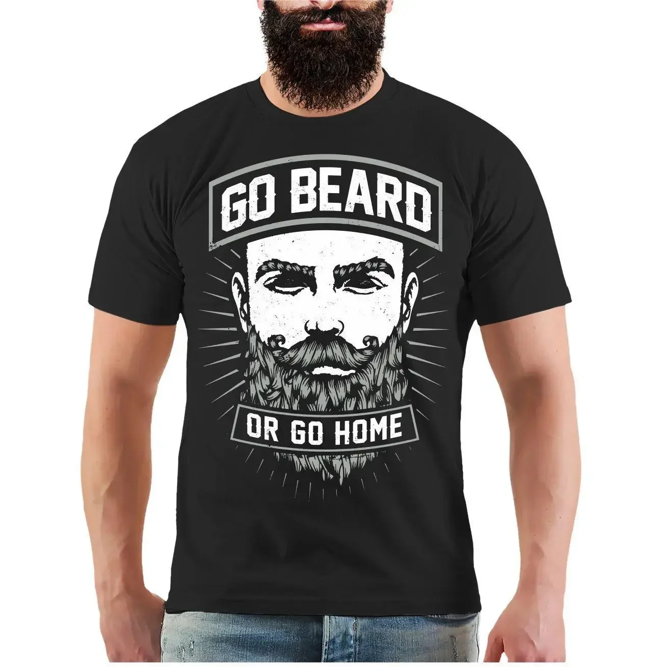 Funny Clothing Casual Short Sleeve Tshirts T-Shirt Beard Rebel  T-Shirt