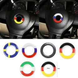 1pcs Car Styling Steering Wheel Ring Case Decoration Sticker Cover Accessory For Volkswagen VW Golf 6 7 Polo CC Tiguan Passat