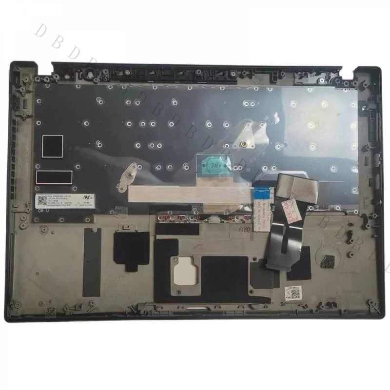 AA+New 02HM280 Palmrest C Shell Upper Case With Keyboard For Lenovo ThinkPad T490S T495S Laptop, With Fingerprint Hole