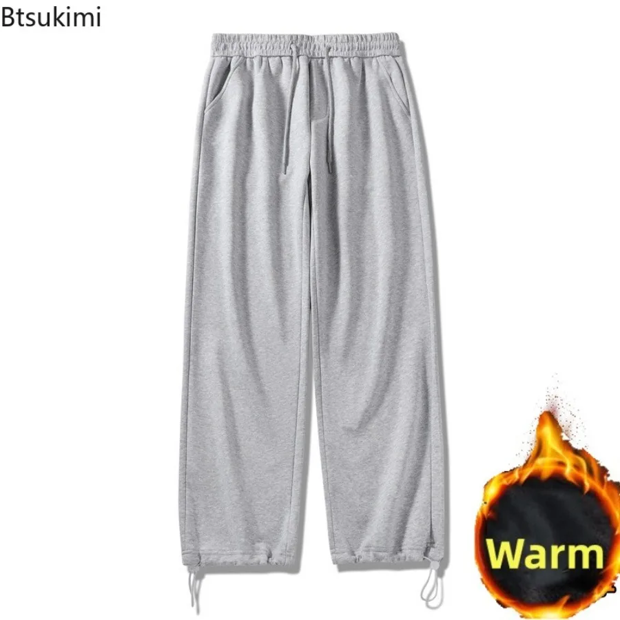 

Autumn Winter Sweatpants 2026 Men's Loose Harajuku Casual Wide Leg Pants Fashion Streetwear Couple Daily Joggers Sports Trousers