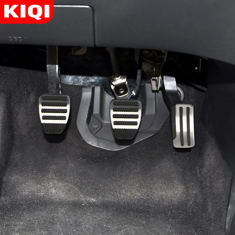 Pedaal Cover Voor Nissan Voor X-Trail T31 Voor Qashqai J10 Voor Pathfinder Gaspedaal Rem Koppeling Brandstof Gas Voetpedaal Cover AT MT Koppeling Rempedaal Cover(MT