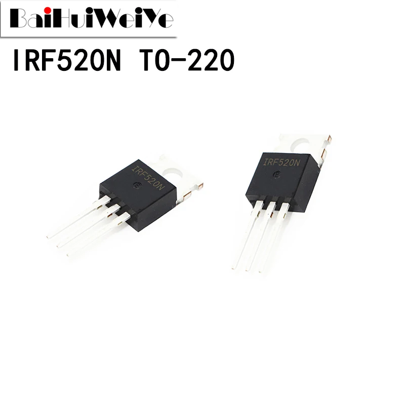 10PCS IRF520NPBF IRF520N IRF520 520N 100V9.8A TO-220 TO220 Transistor MOSFET New Good Quality Chipset