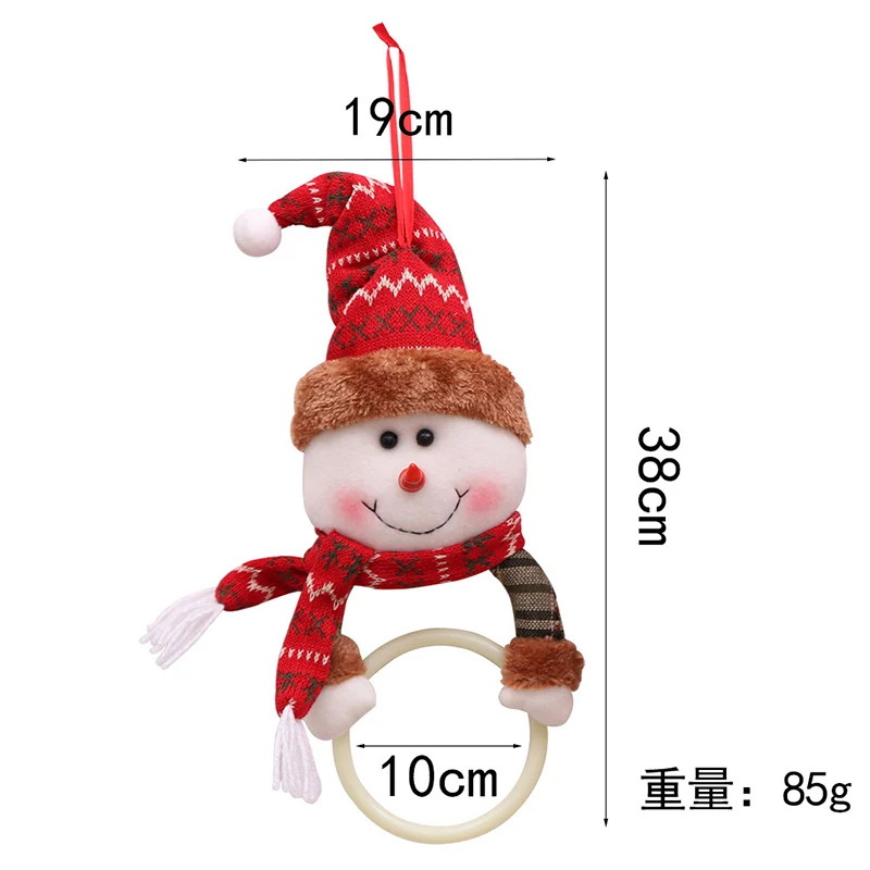 Christmas Tree Pendants Towel Hanging Ring Racks Holder For Bathroom Santa Claus Elk Rag Christmas Decorations for Home Kitchen