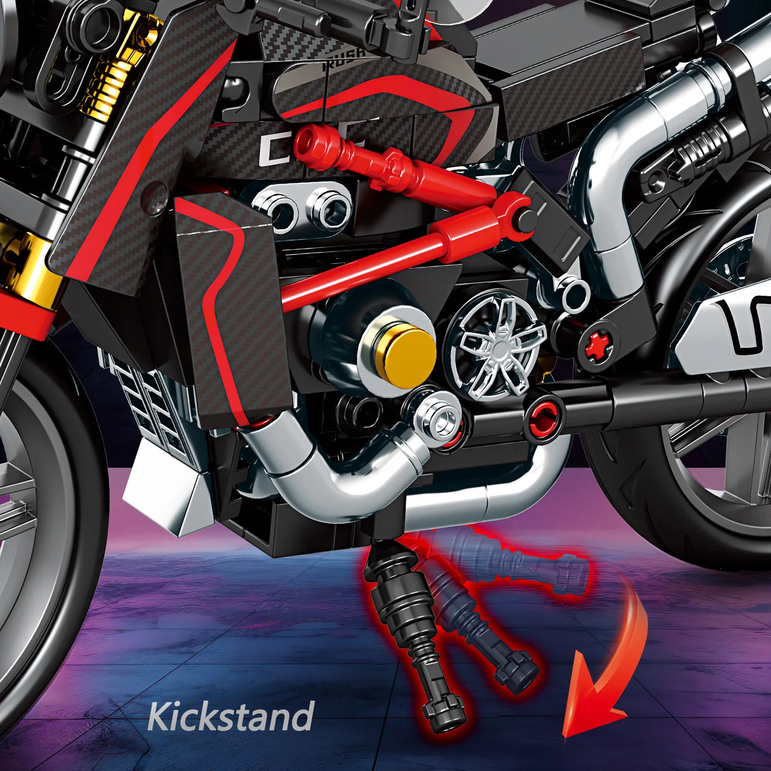 Motorcycle Building Blocks Set, Racing Superbike Model, DIY Assembly Collectible Moto Toy, Christmas Gift