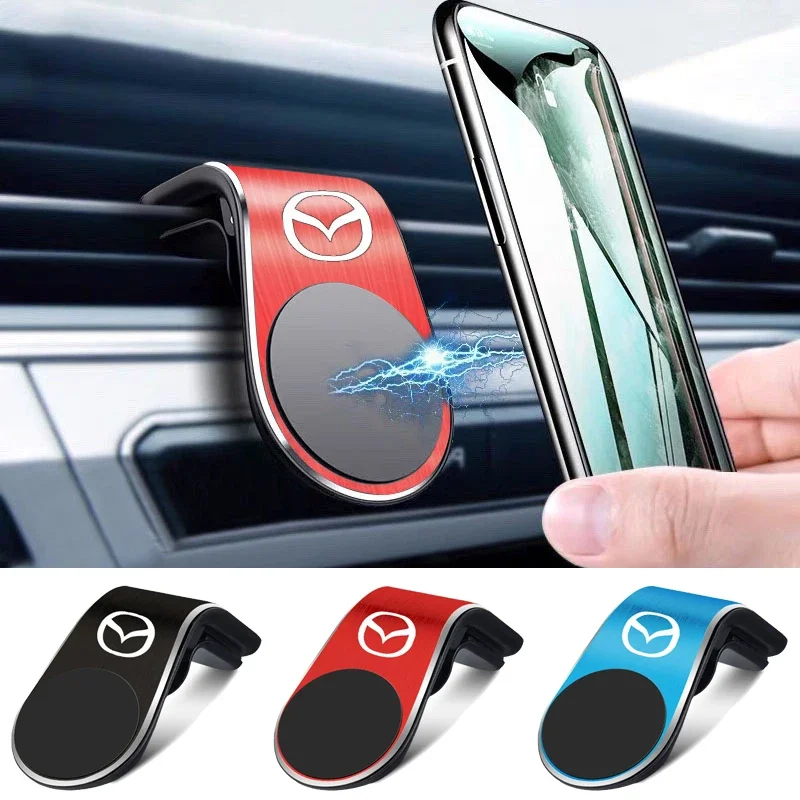 Metal Magnetic Car Phone Holder Car Accessories For Mazda 2 3 4 5 6 7 8 BL BM 323 626 CX3 CX5 CX7 CX9 RX8 MX3 MX5 Atenza Axela