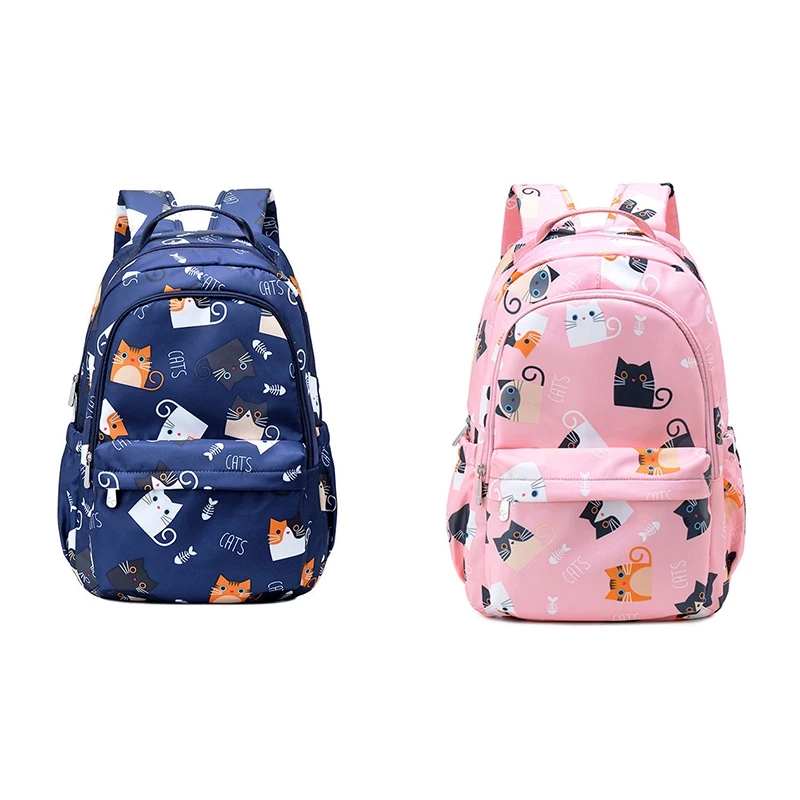 

Waterproof Kawaii Cat Printing Backpack Women School Students Backpack Female 15.6 Inch Laptop Cute Bookbag Girls