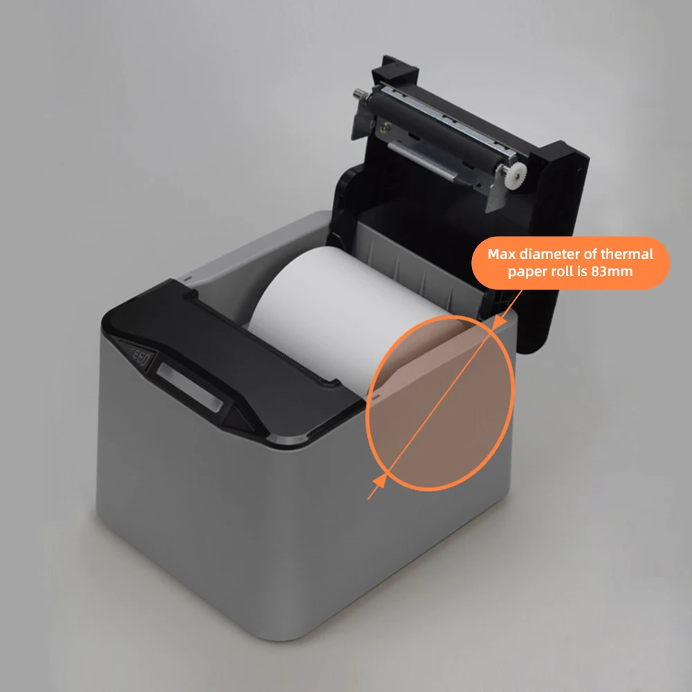 HZTZ 80mm Thermal Receipt Printer Automatic Cutter Restaurant Kitchen POS USB Serial LAN Wifi Bluetooth H-Z870