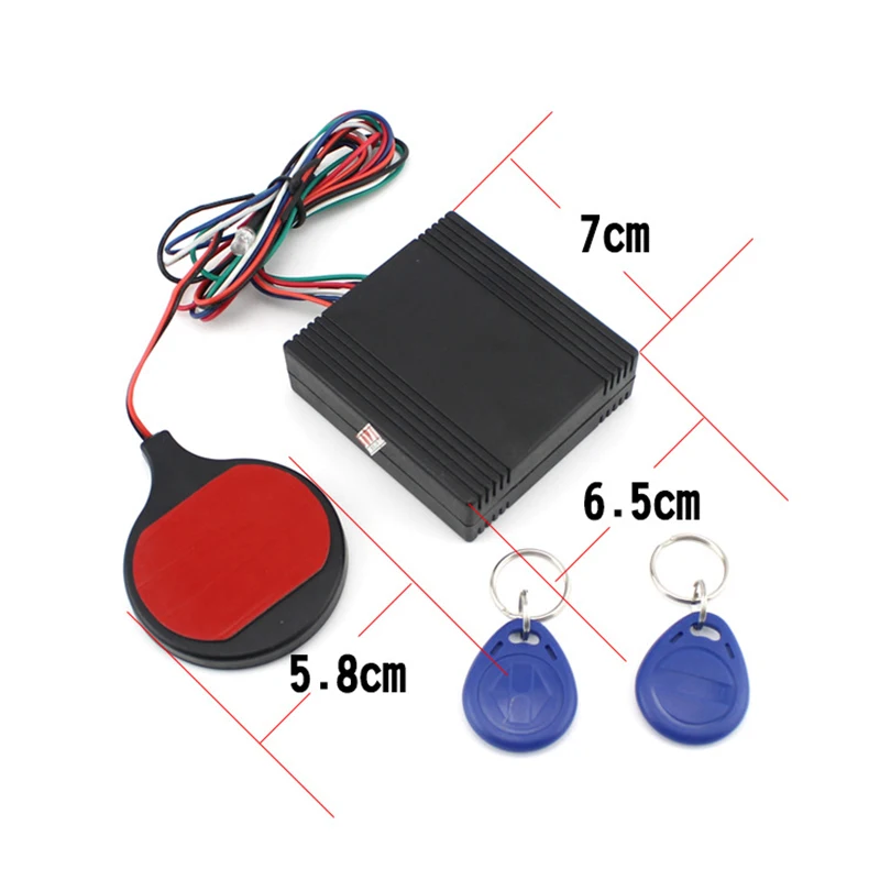도난 방지 오토바이 숨겨진 잠금 시스템, 엔진 차단 이모빌라이저 IC 카드 알람 유도, 보이지 않는 도난 방지 잠금 장치