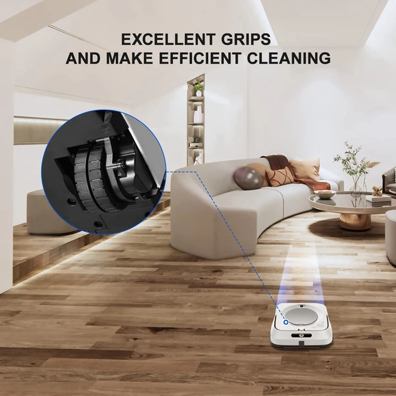 Черные колесные шины для Irobot Braava Jet M6 (6110) (6012) (6112) (6113) () Ultimate Robot Mop