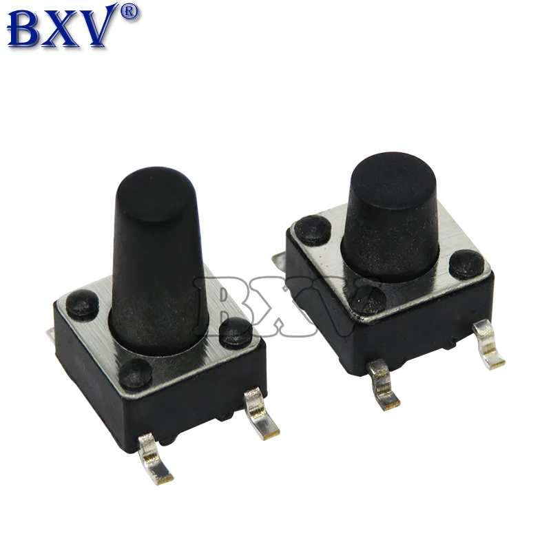 50PCS 6X6X4.3/5/6/7/7.3/9/10mm Tactile Push Button Switch Micro Switch 6*6* 4.3mm 5mm 6mm 7mm Power Switch Button SMD