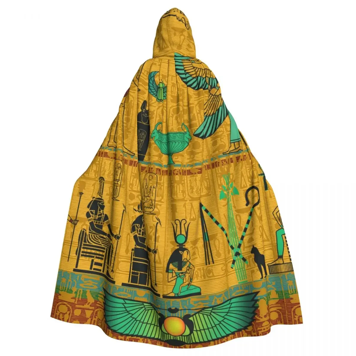 

Long Cape Cloak Egyptian Pharaoh Totem Hooded Cloak Coat Autumn Hoodies