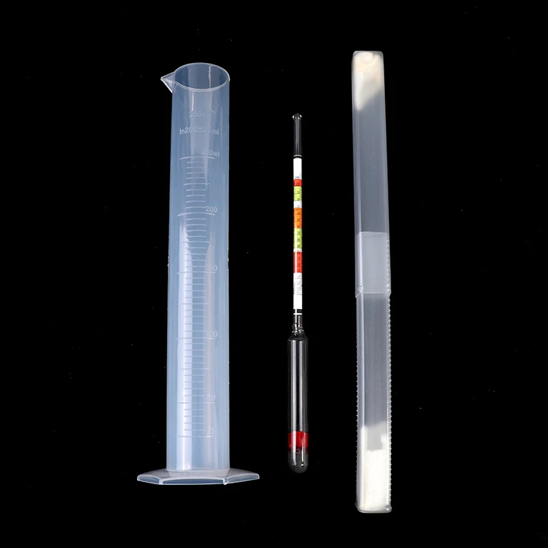 Triple Scale Alcohol Hydrometer And Cylinder Set Alcohol Hydrometer Triple Scale Cylinder Kit for Densimetro para cerveza