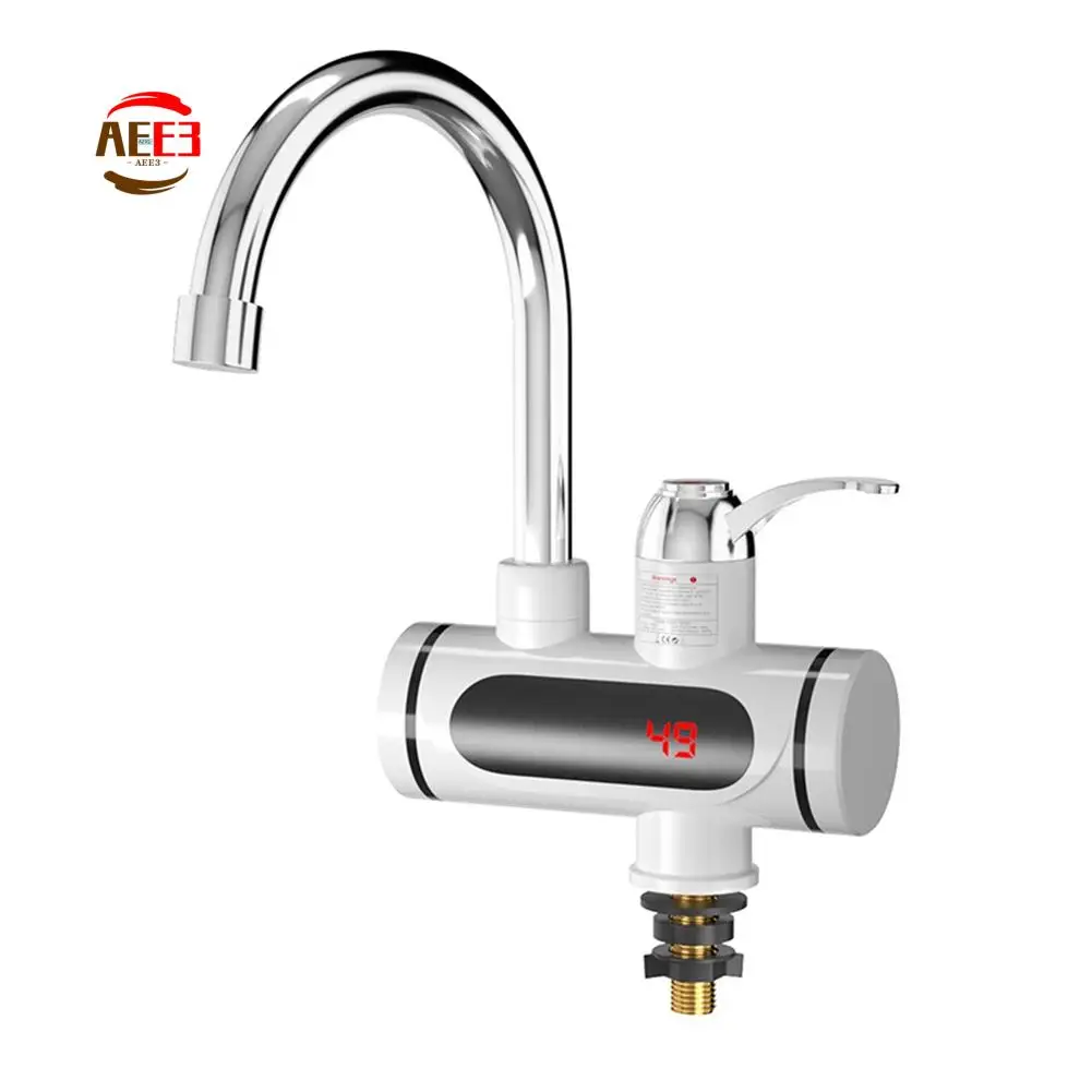 

AEE3-Electric Hot And Cold Water Heater Faucet Quick Heating Tap Conector For Faucet 3000W US Plug