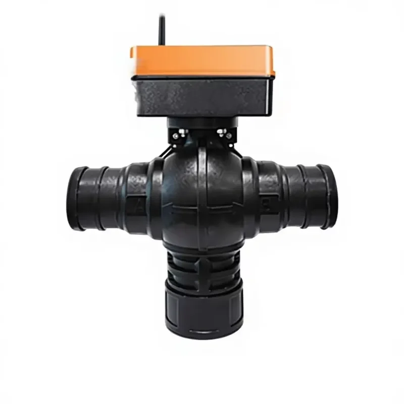 i DaringFish PLC-Controlled Intelligent Electric Ball Valve Three-Way Plastic IP68 Waterproof Solar Farm Irrigation System