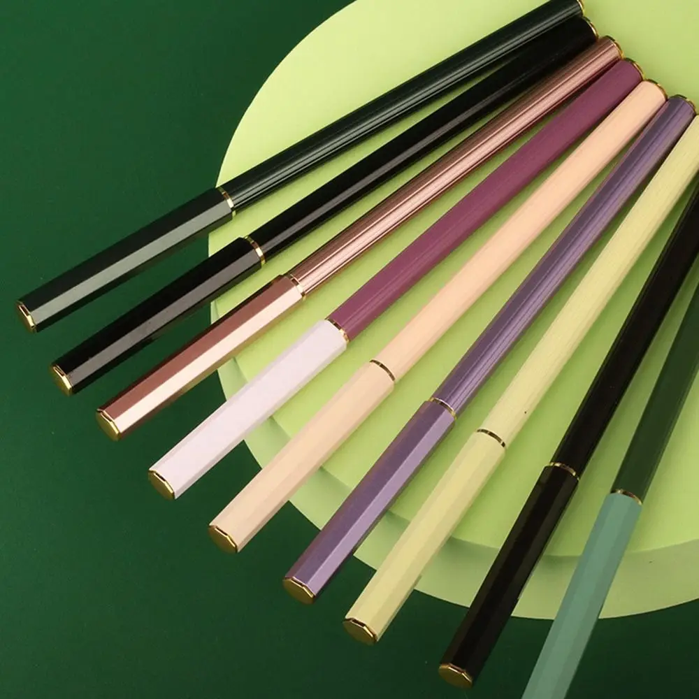 Morandi Portable Fountain Pen Type Small Script Metal Rod Small Block Calligraphy Pen Script Writing Soft Hair Brush Pen Copy