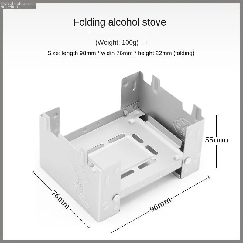 Camping Portable Solid Alcohol Stove Folding Cassette Foldable Outdoor Alcohol Stove Thickened