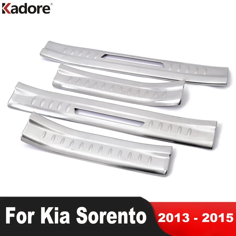 

For Kia Sorento 2013 2014 2015 Stainless Steel Door Sill Scuff Plate Cover Trim Welcome Pedal Protector Guard Car Accessories