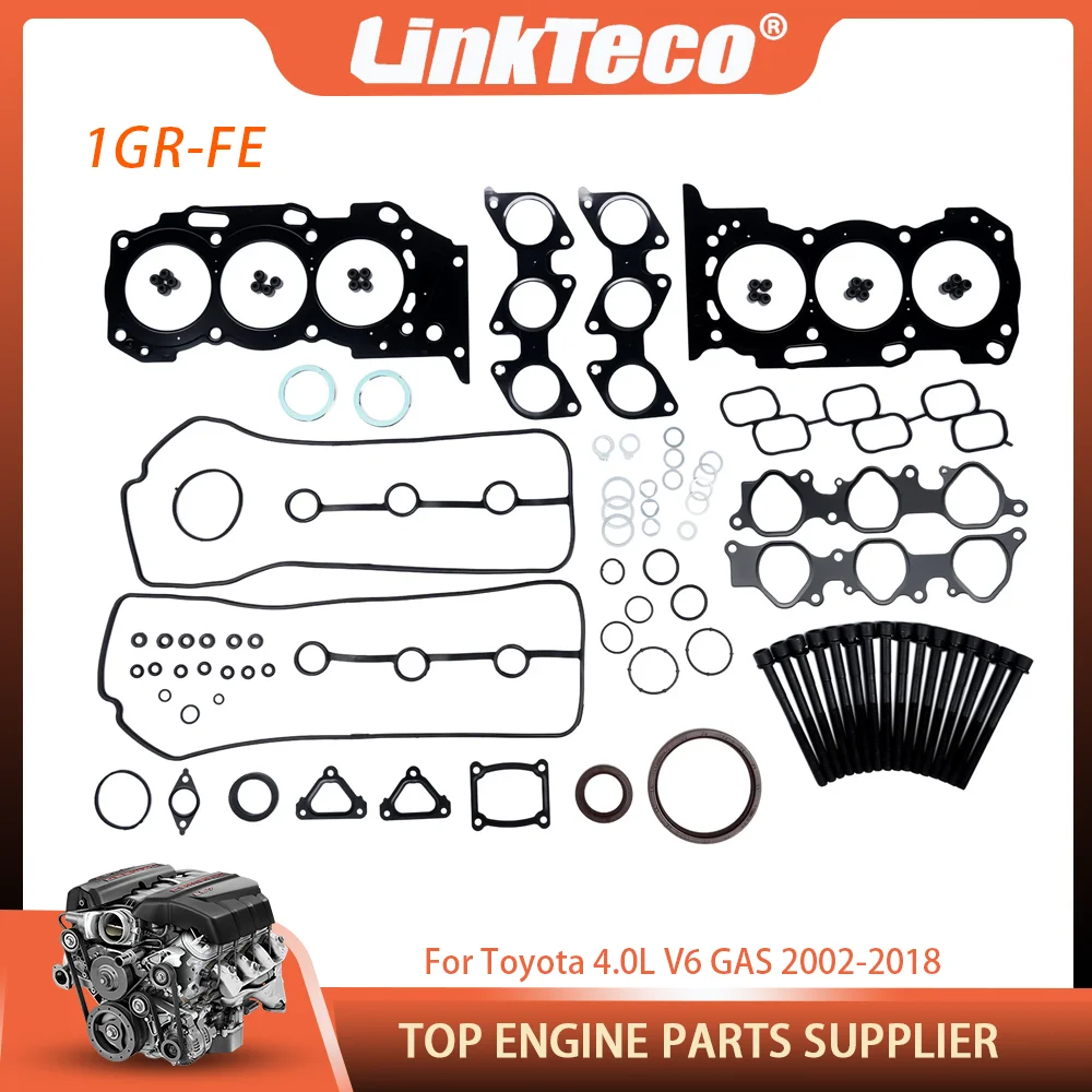 

Engine Parts Cylinder Head Gasket Set Bolt Toyota 4Runner FJ Cruiser Fortuner Hilux Land Cruiser Tacoma 4.0L V6 GAS 1GR-FE 02-18