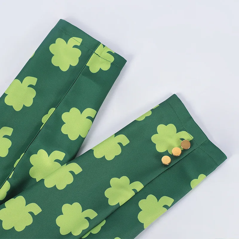 2025 Spring/Fall Irish Party Four-Leaf Clover Tuxedo  for Men with Hat,Halloween Irish Festival Printed Tailcoat,Ireland Costume - view 6