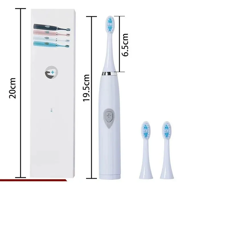 1pc White/Pink Electric Toothbrush Adult Model Soft Bristle Electric Toothbrush Battery Model Family Set Electric Toothbrush image 3