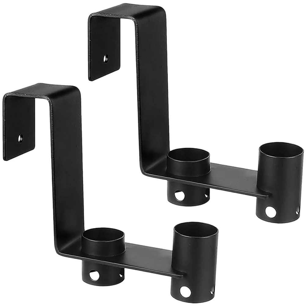 2Pcs Duty Metal Pool Fence Hook Storage Rack For Swimming Pool Cleaning Tool Organizer Hanging On Railings