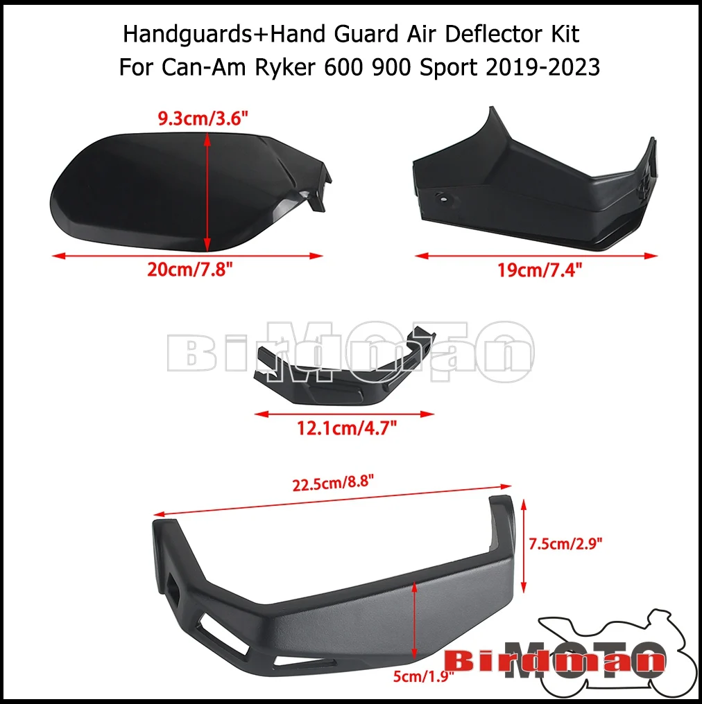 HandGuard Air Deflector Kit  Handguard Handlebar Windshield Windscreen Protector For Can-Am Ryker 600 900 Sport Rally All Models