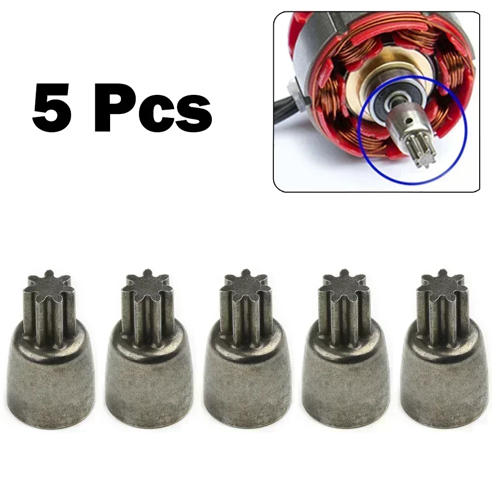 5 Pcs 7 Teeth Gear Sleeve 4.98mm Shaft Diameter For 2106 Brushless Electric Wrench Motor Gear 7T Power Tools Accessories