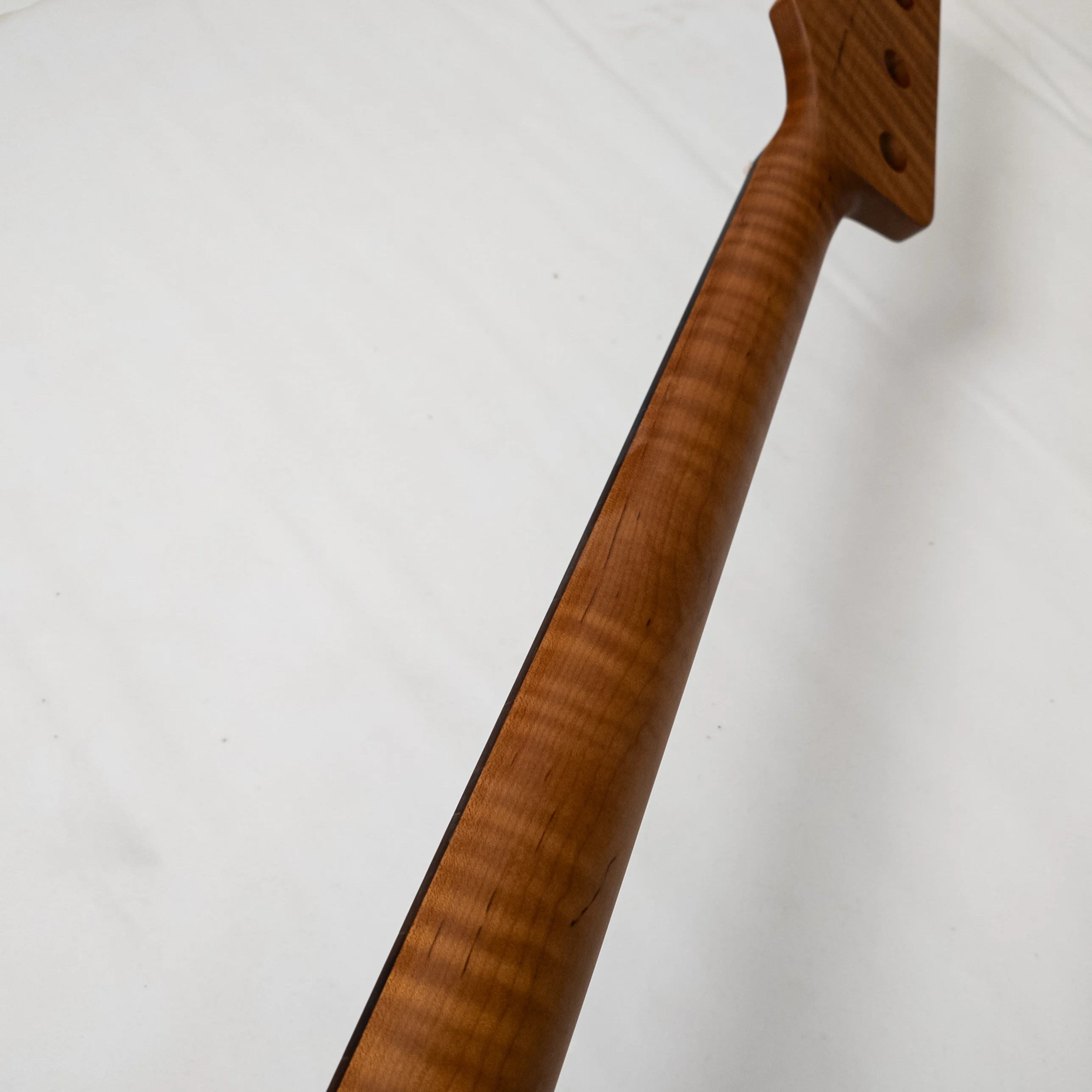 4 String Electric Bass Neck Roasted Flame Maple Neck 34