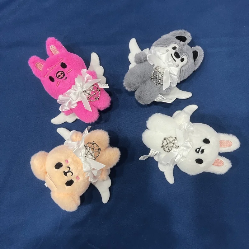 Neues Stray Kids Mini Tier Plüschtier Engel Weiße Flügel Umhang SKZOO Niedlicher Plüschanhänger Thanksgiving Geschenk