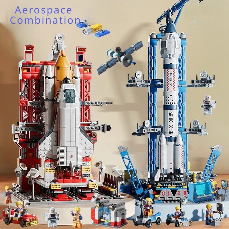 

Space Shuttle Rocket Model Building Blocks Boy Science and Technology Assembly Puzzle Kids Toy Building Blocks