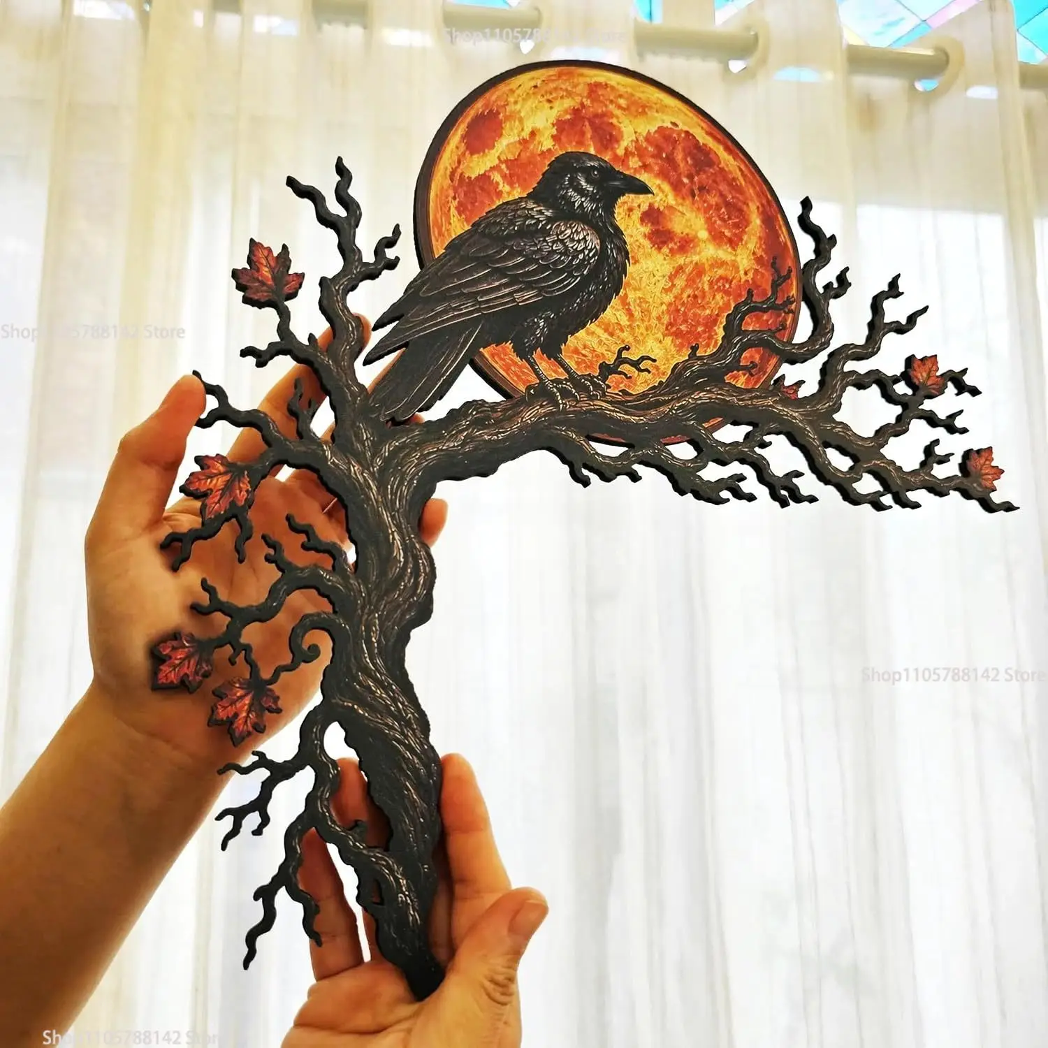 Christmas Door Frame Corner Decor Wall Accent,Autumn Halloween Ornament Wood Door Topper Art Party Home Decor Gift