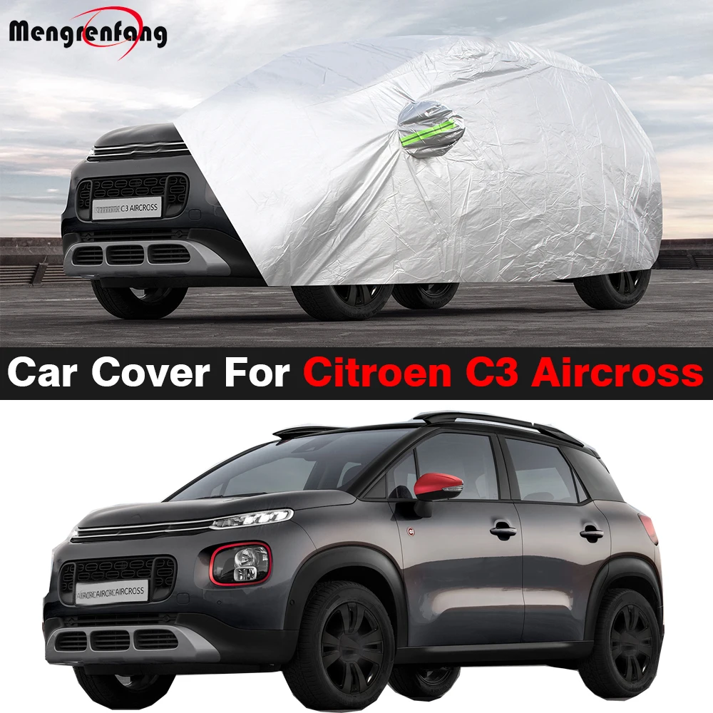 

Full Car Cover Windproof Auto Sun Shade Snow Rain Dust Protection Cover For Citroen C3 Aircross Picasso 2010-2025