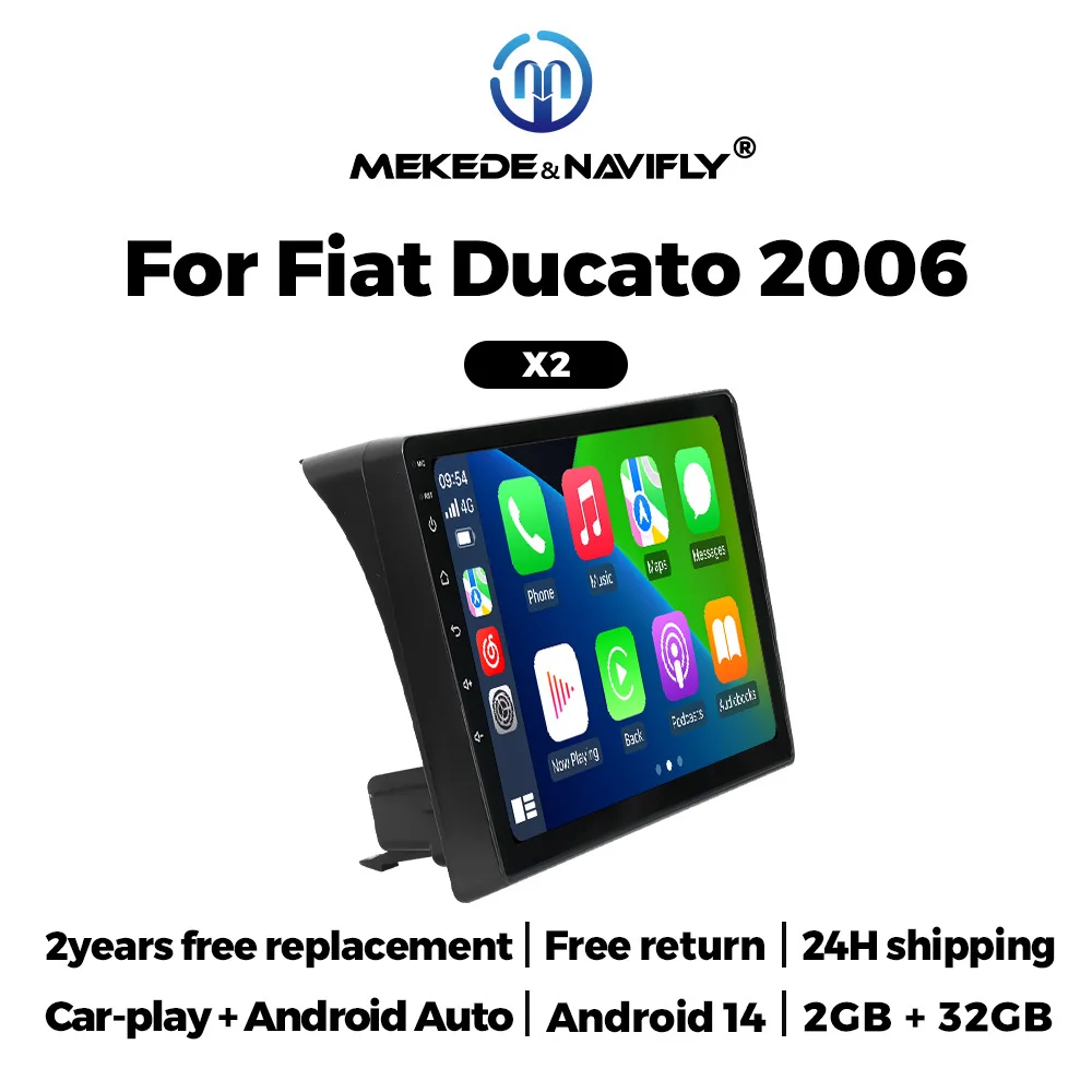MEKEDE autoradio multimediaspeler audio BT stereo head unit voor Fiat Ducato Peugeot Boxer Citroen Jumper 2 2006-2022 Android 14 - afbeelding 1