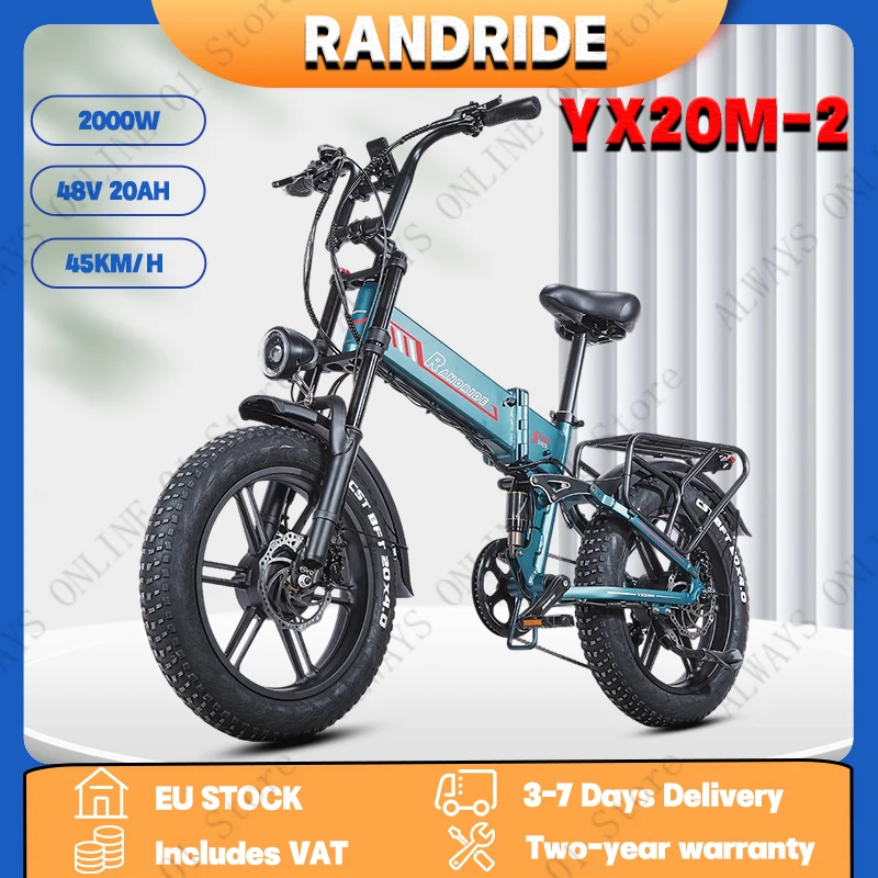 RANDRIDE YX20M-2 Tragbares Faltbares E-Bike 2000W Spitzenleistung …