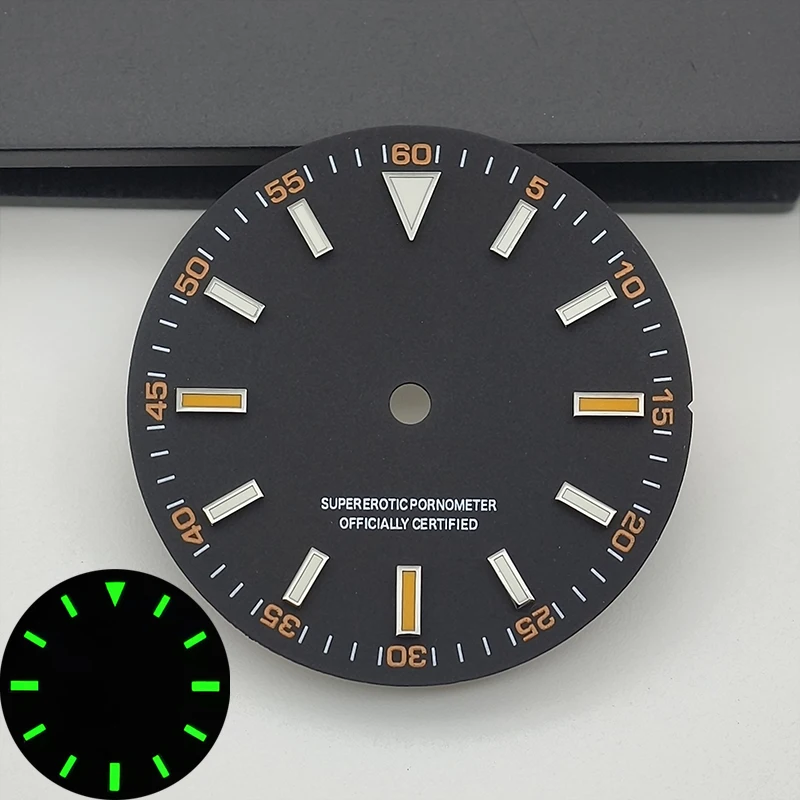 Customized 28.5mm Green Luminous Watch Dial Red Green Blue Suitable For NH35/8215/2824 Movement Watch Accessories