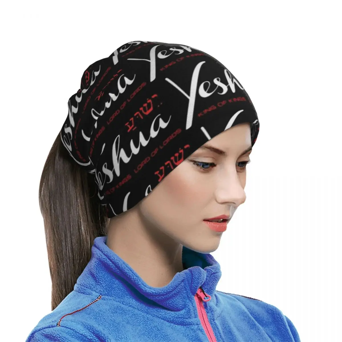Jesus Christ Yeshua Multifunctional Elastic Neck Gaiter Dust Proof Face Cover Bandana Unisex for Cycling Hiking Fishing