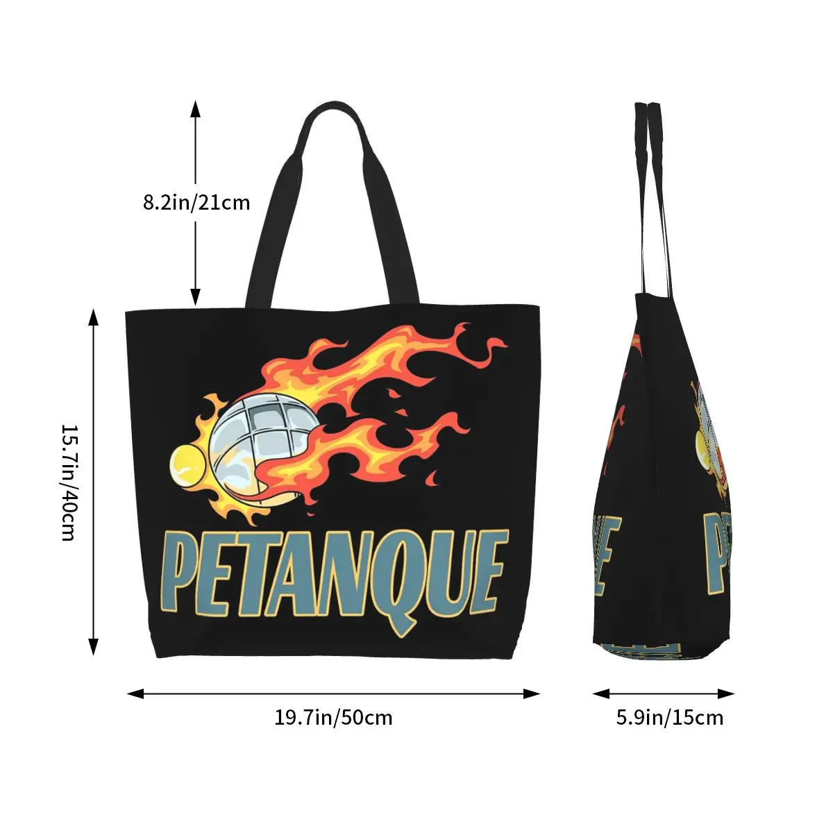 Petanque Gifts For A Player Shopping Tote Bag Canvas Large Capacity Shoulder Bags Shopper Grocery Handbag for Women