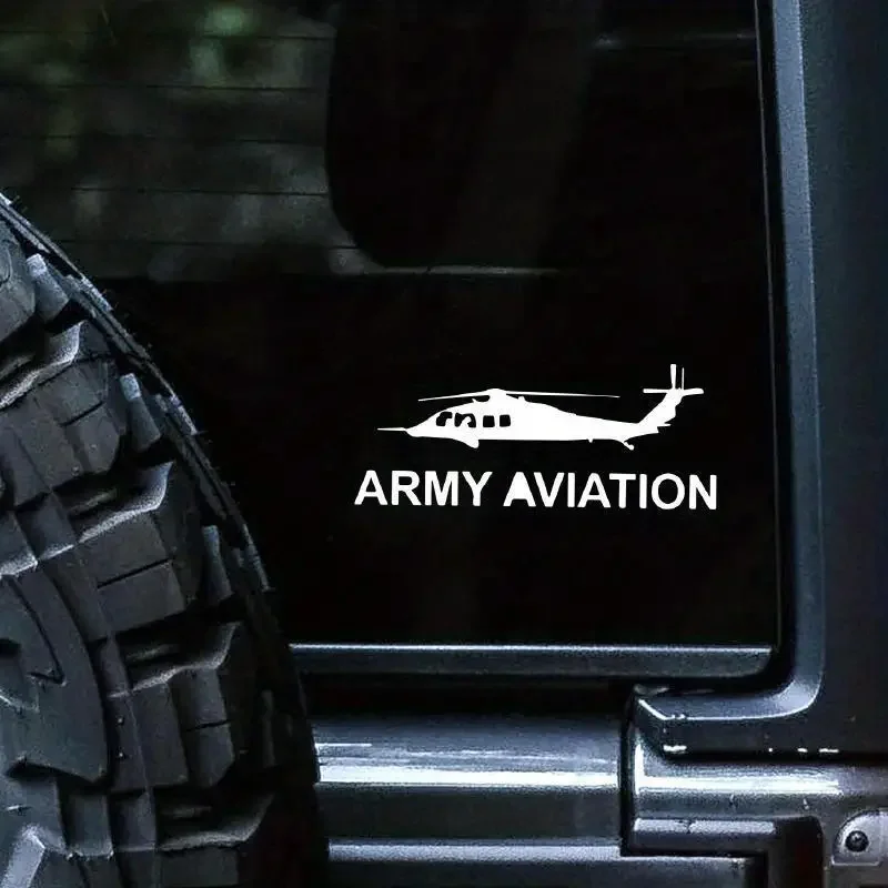 Army Aviation Helicopter Car Sticker Art Decal For Automobile Car Motorcycle Trucks Bumper Windows Laptop Self-adhesive Vinyl De