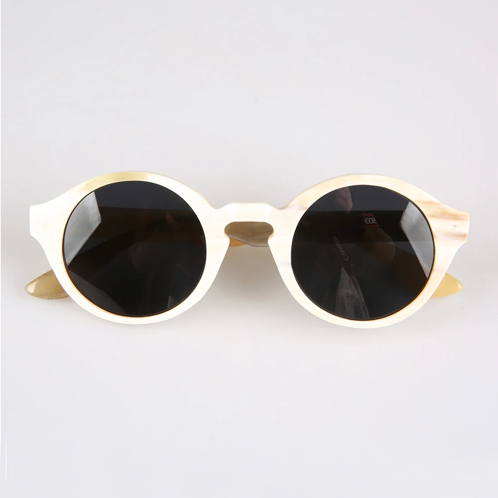 

Man Sunglasses Women Unique Vintage Eyeglasses Retro Classic Handmade White Horn Men Sunglass Fashion Classic Glasses