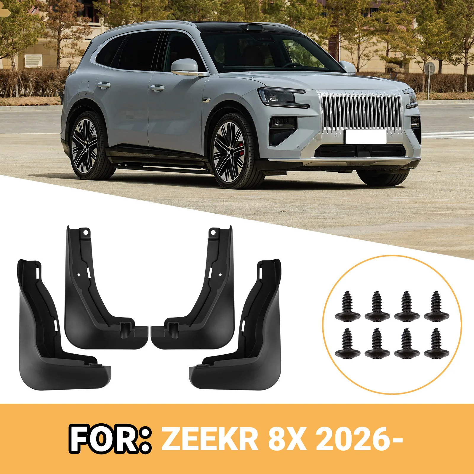 For Zeekr 8X Accessories 2026 DX1H Car Mudguards Fender Flare Covers Guard Protection Part Styling Dustproof Baffle Accesorios
