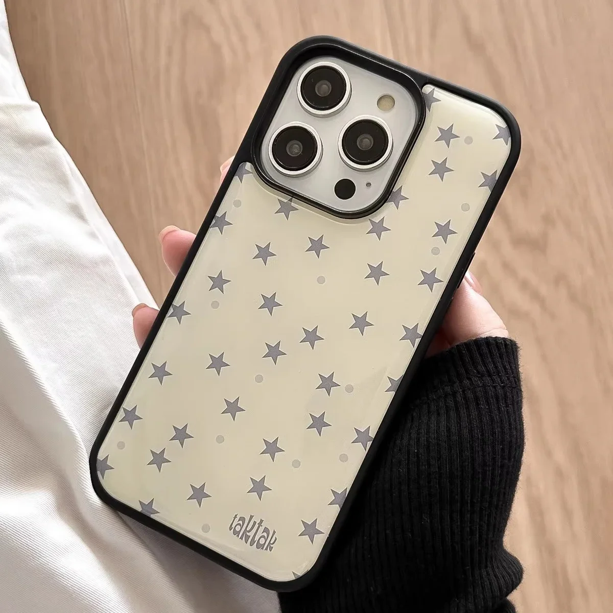 Korean Ins Kawaii Full Screen Stars Pattern Drop Glue Phone Case For Samsung Galaxy S23 FE S24 PLUS S25 ULTRA S26 EDGE Y2K Cover