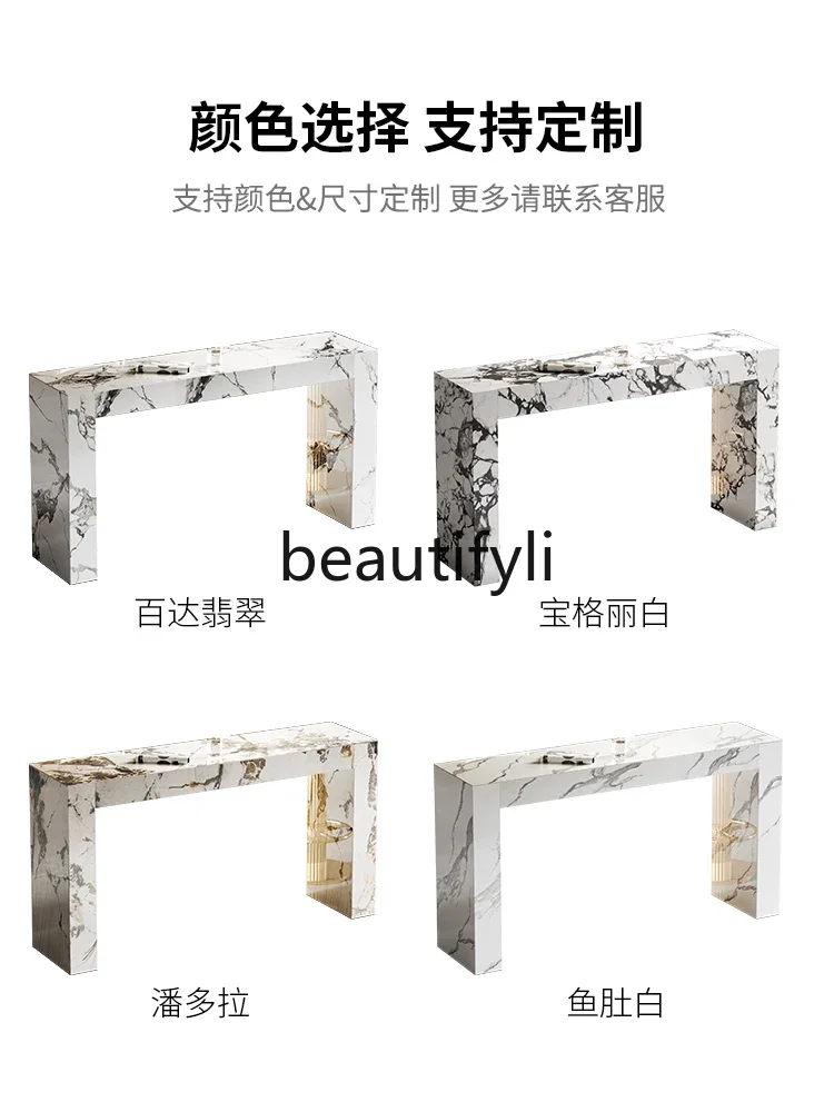 GG Light Luxury High-End Bar Table Home Living Room High Stool Table Custom Partition Cabinet Entryway Table