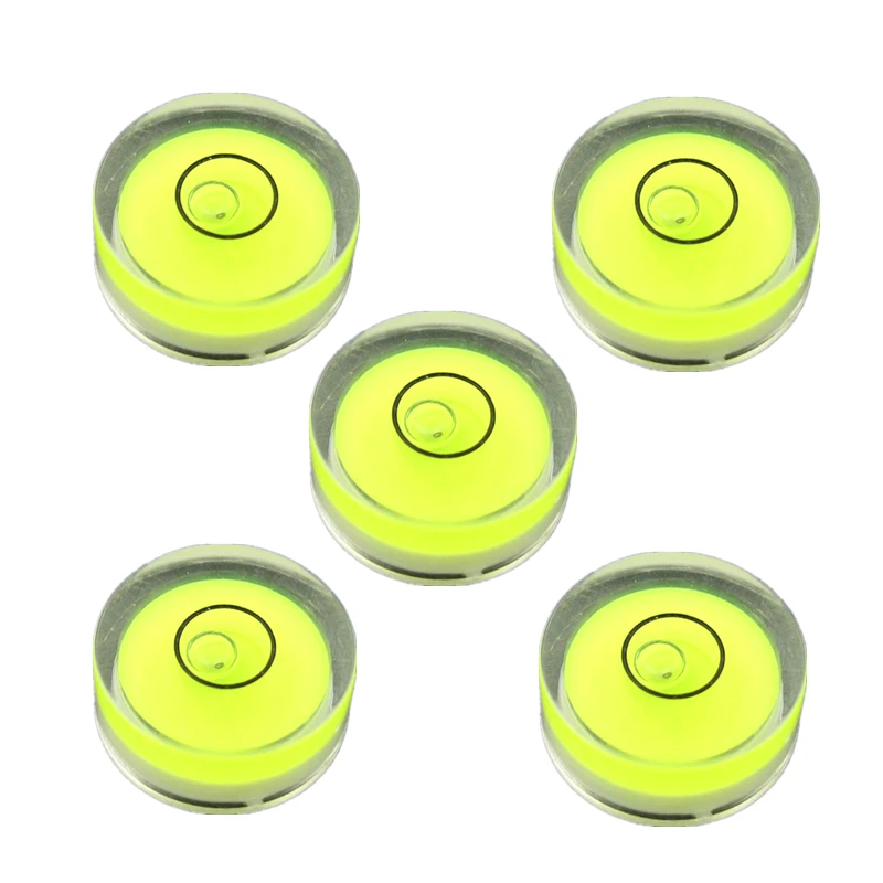 5pcs Mini Precision Spirit Level Bubble Green Nivel De Bolha Livella With Mounting Holes High Precision Measuring Horizontal DIY